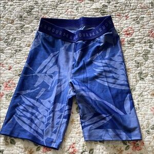 Under Armour Blue Patterned Biker Shorts